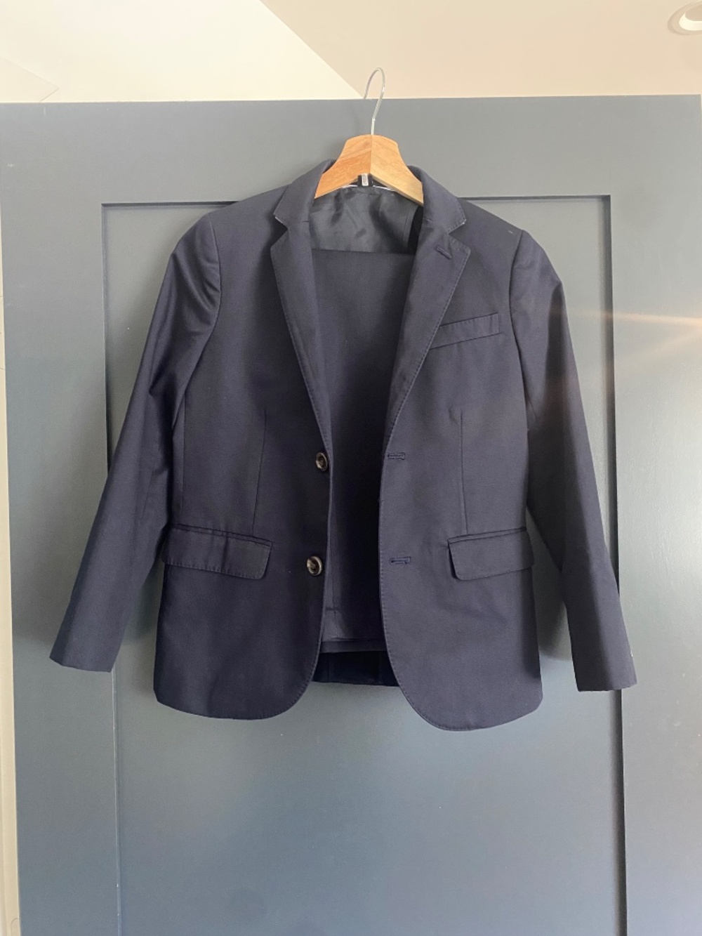J. Crew CrewCuts Ludlow Boys Suit Navy Chino Blue Size 10! Worn only once!
